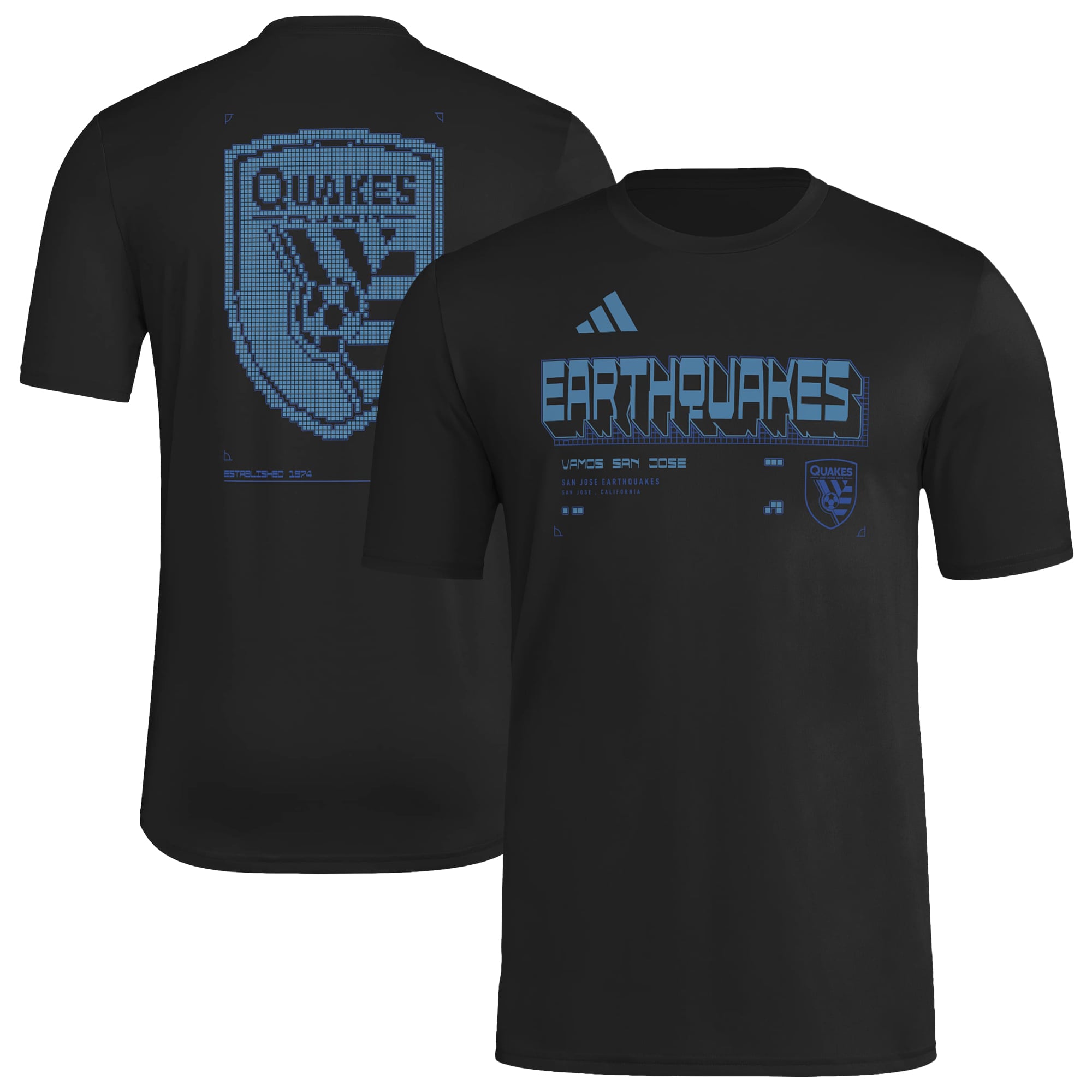 Men's adidas Black San Jose Earthquakes 2026 Anthem AEROREADY Pregame T-Shirt