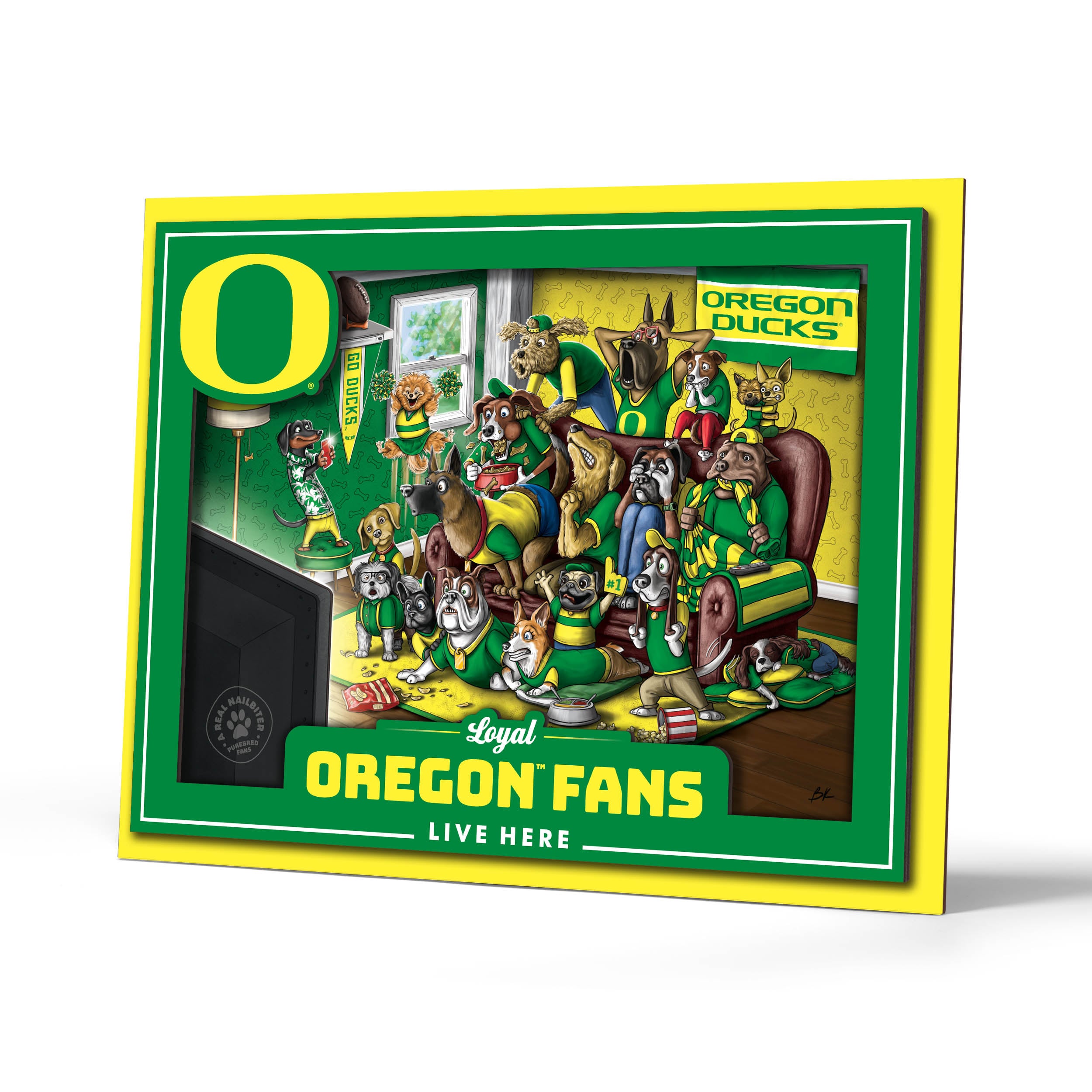 IDNA Oregon Ducks 13.5" x 18" Purebred Fans Wall Art