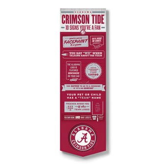 IDNA Alabama Crimson Tide 6" x 19" Top Ten Sign 3D Wall Art