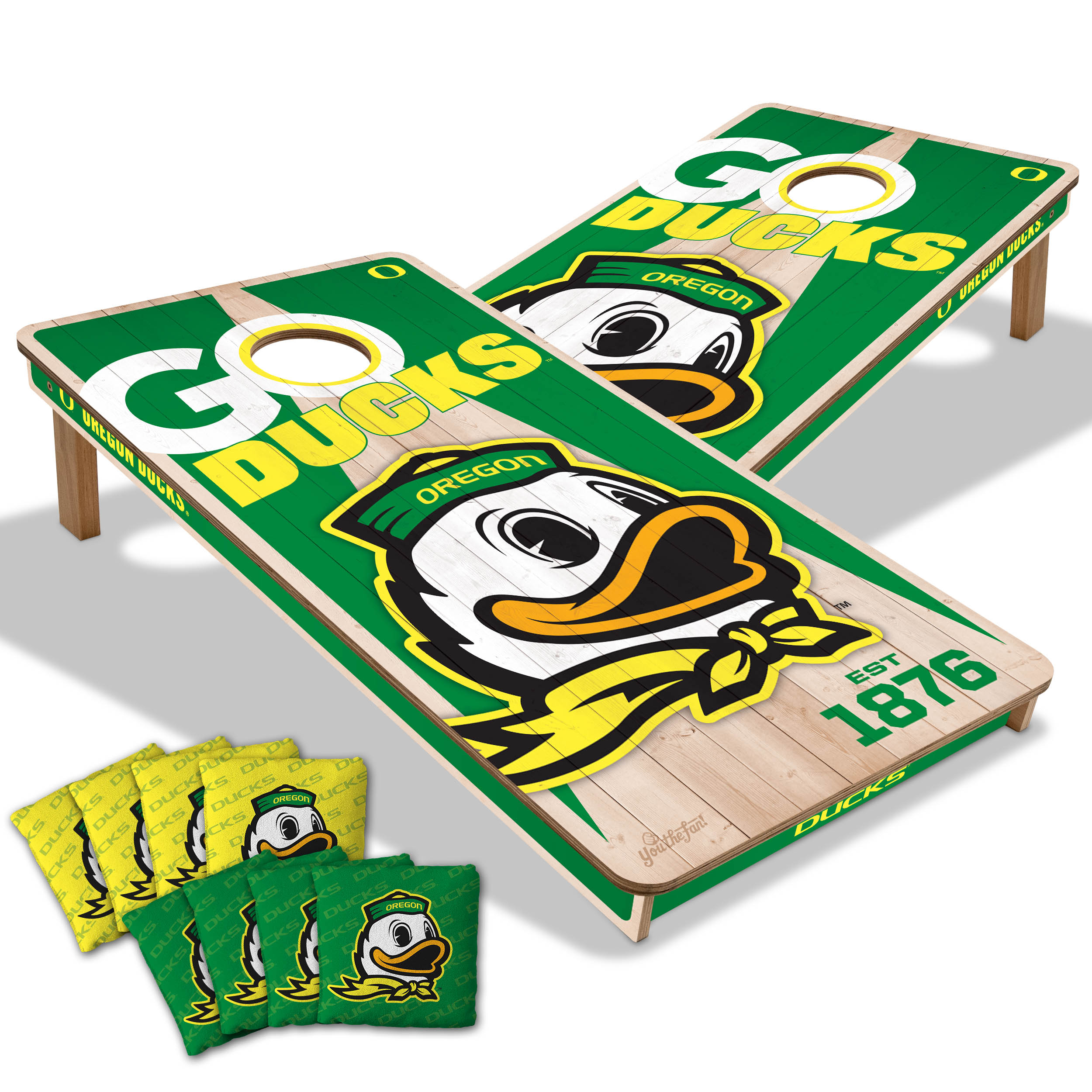 IDNA Oregon Ducks 2' x 4' Cornhole Game with Bags