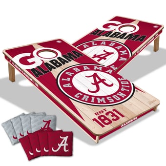 Fanpoint Alabama Crimson Tide 2' x 4' Cornhole Game with Bags