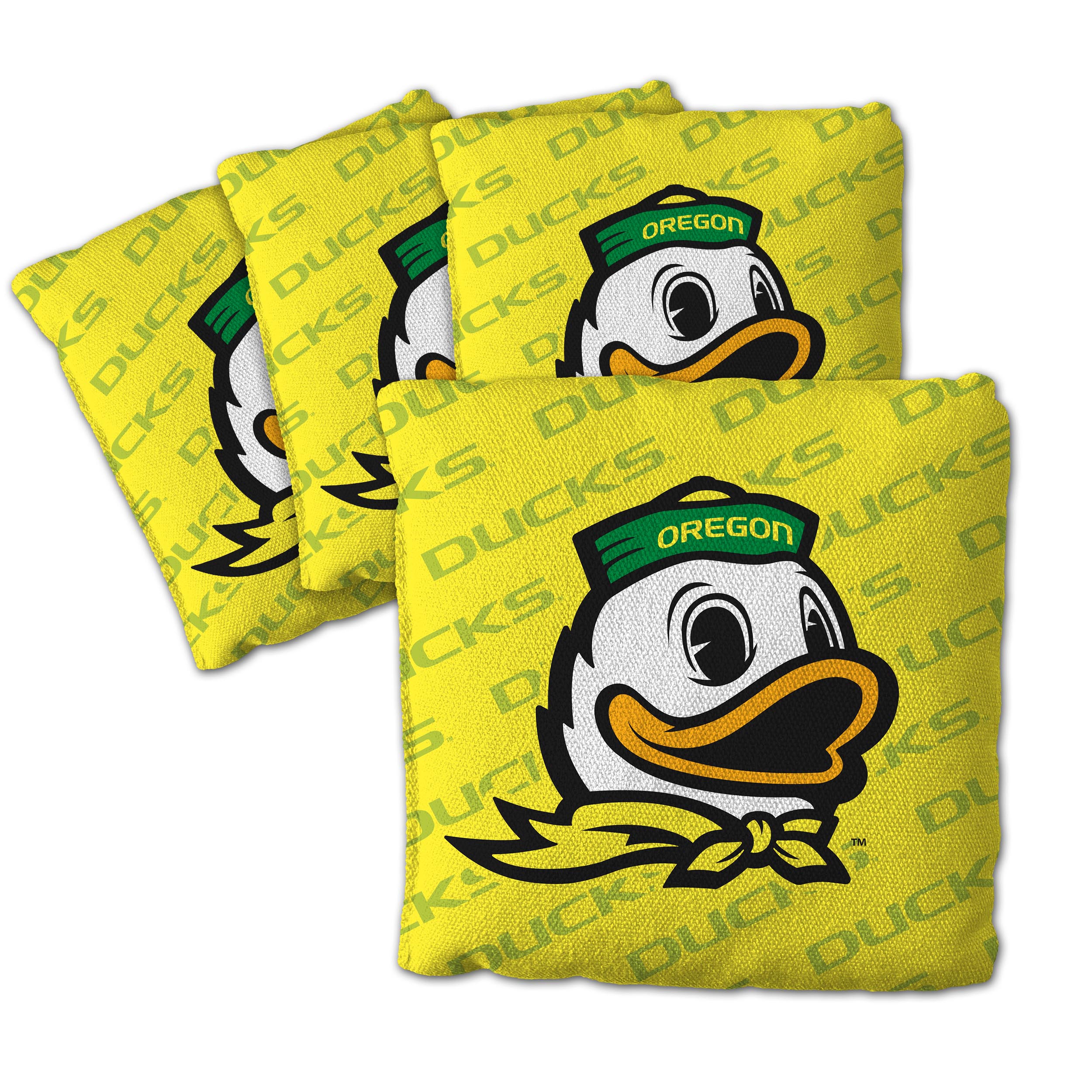 Fanpoint Oregon Ducks Four-Piece Cornhole Bag Set