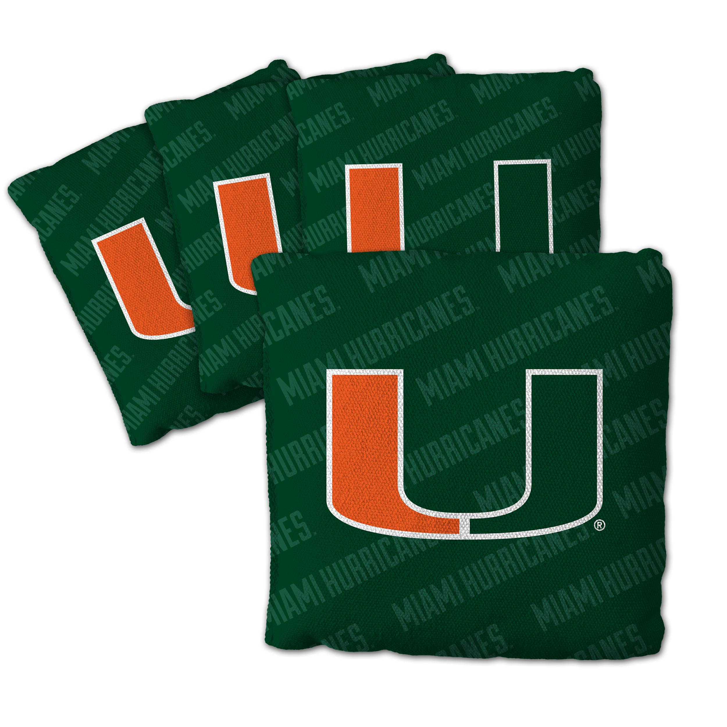 IDNA Miami Hurricanes Four-Piece Cornhole Bag Set
