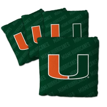 IDNA Miami Hurricanes Four-Piece Cornhole Bag Set