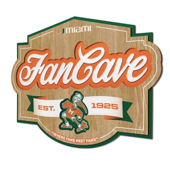 IDNA Miami Hurricanes 12.5" x 17" Fan Cave Sign