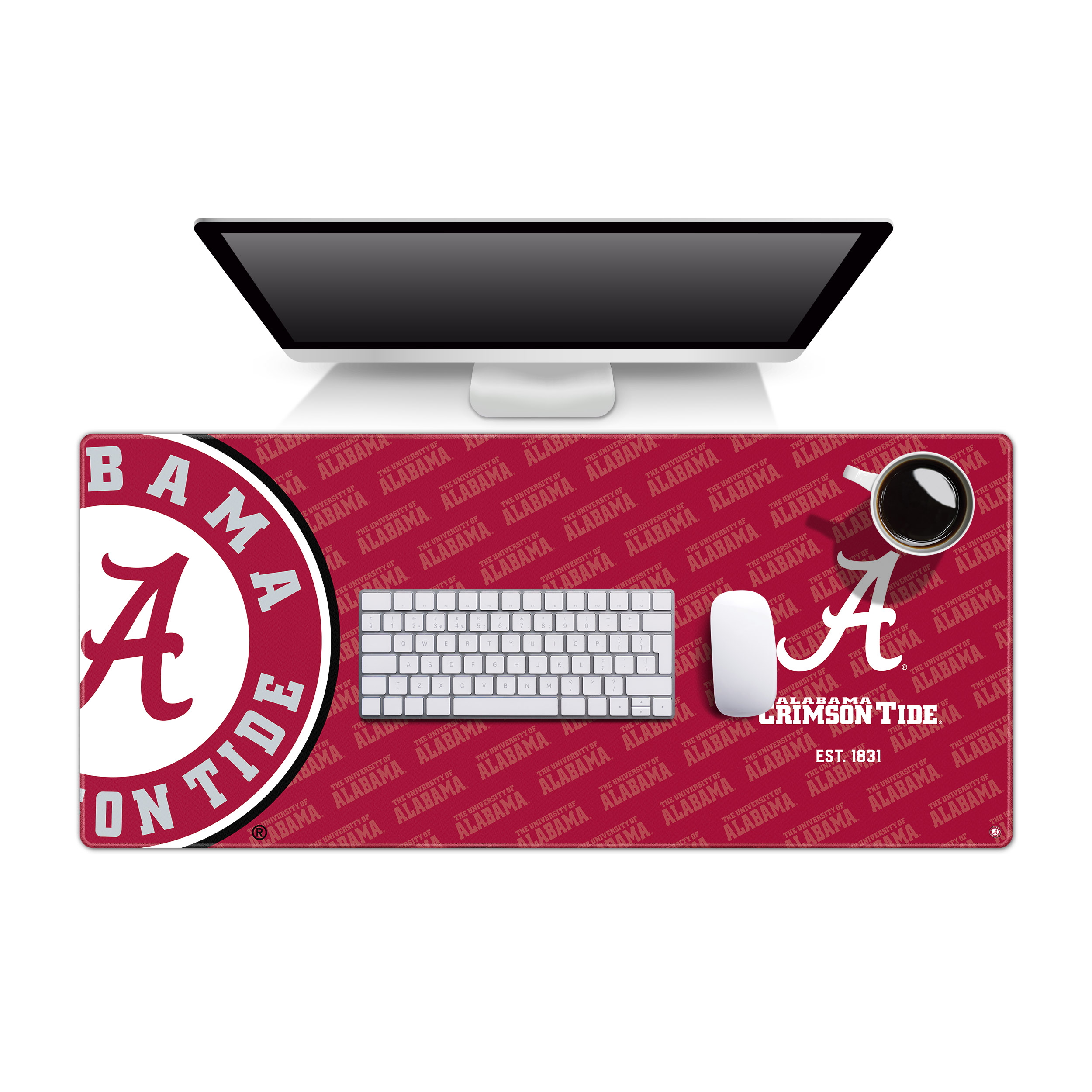 Fanpoint Alabama Crimson Tide 15.7" x 35.4" Logo Series Desk Pad
