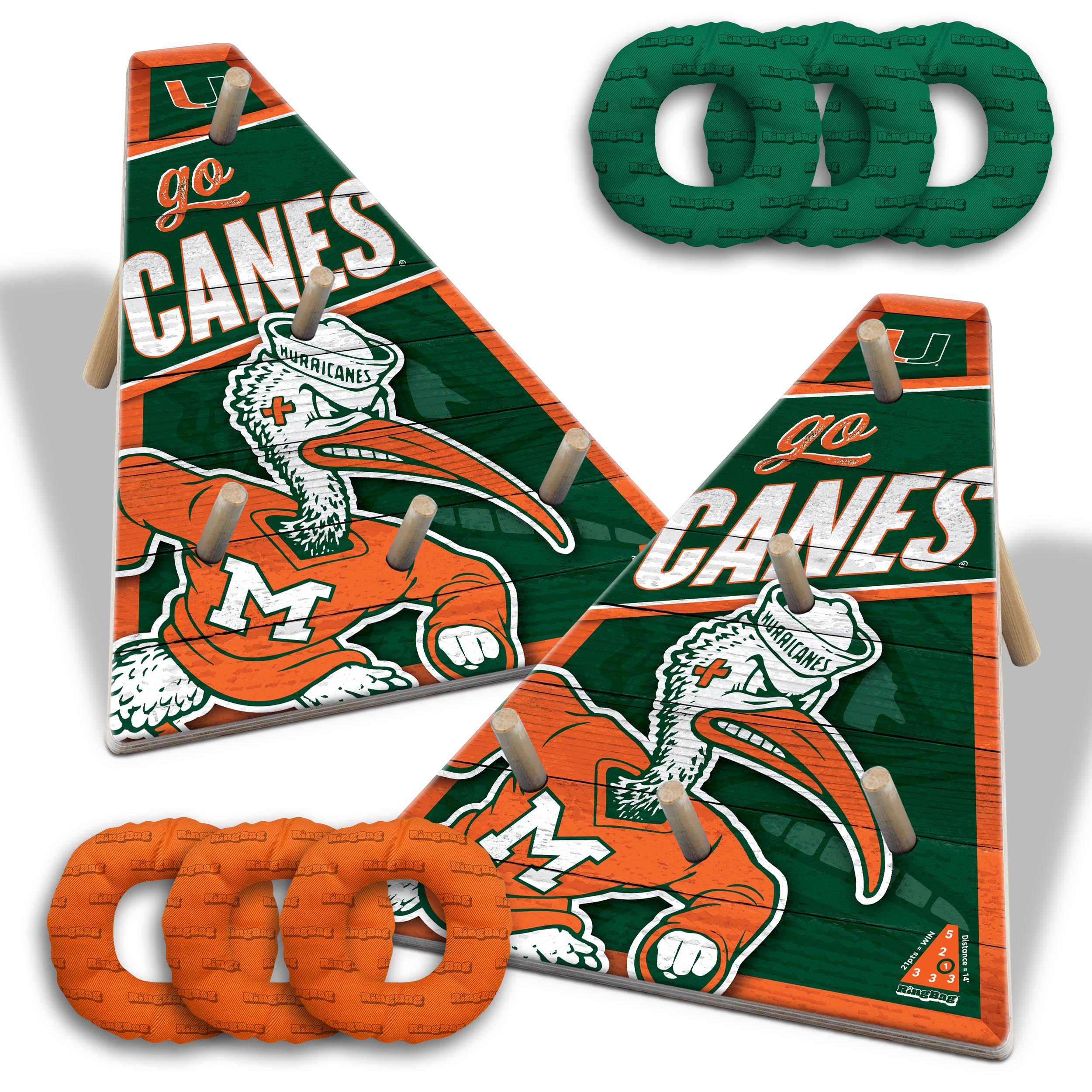 Fanpoint Miami Hurricanes 20" x 23" Ring Bag Game