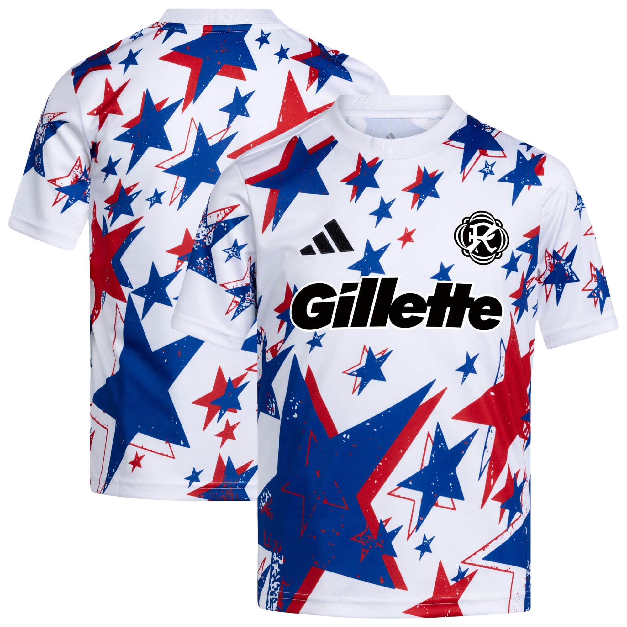 Youth adidas  White New England Revolution 2026 Americana Pre-Match Jersey