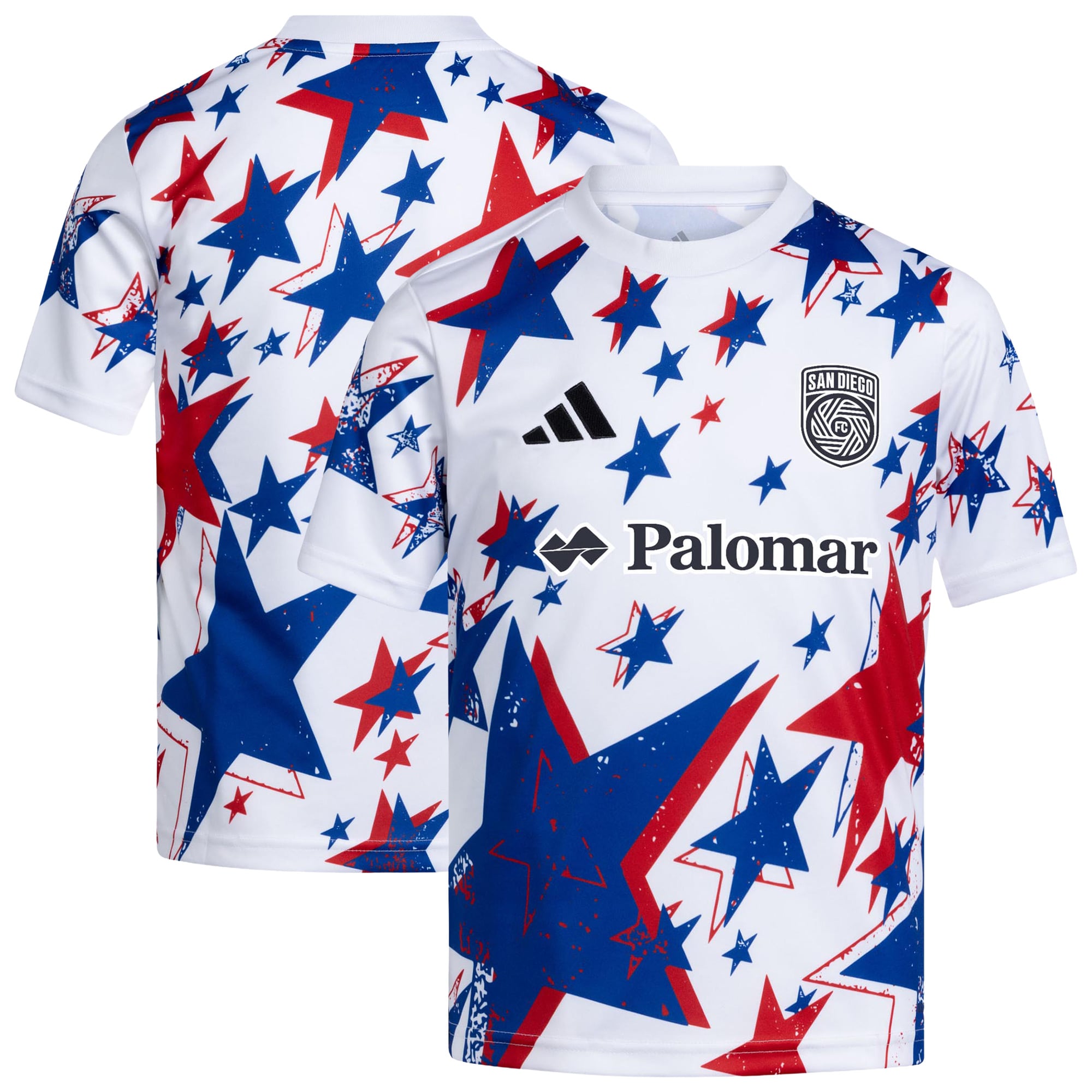 Youth adidas White San Diego FC 2026 Americana Pre-Match Jersey