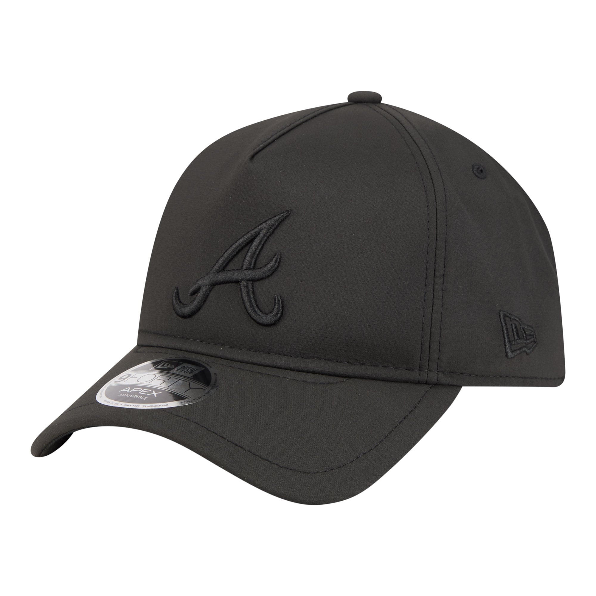 Men's New Era  Black Atlanta Braves Injection Apex 9FORTY Adjustable Hat