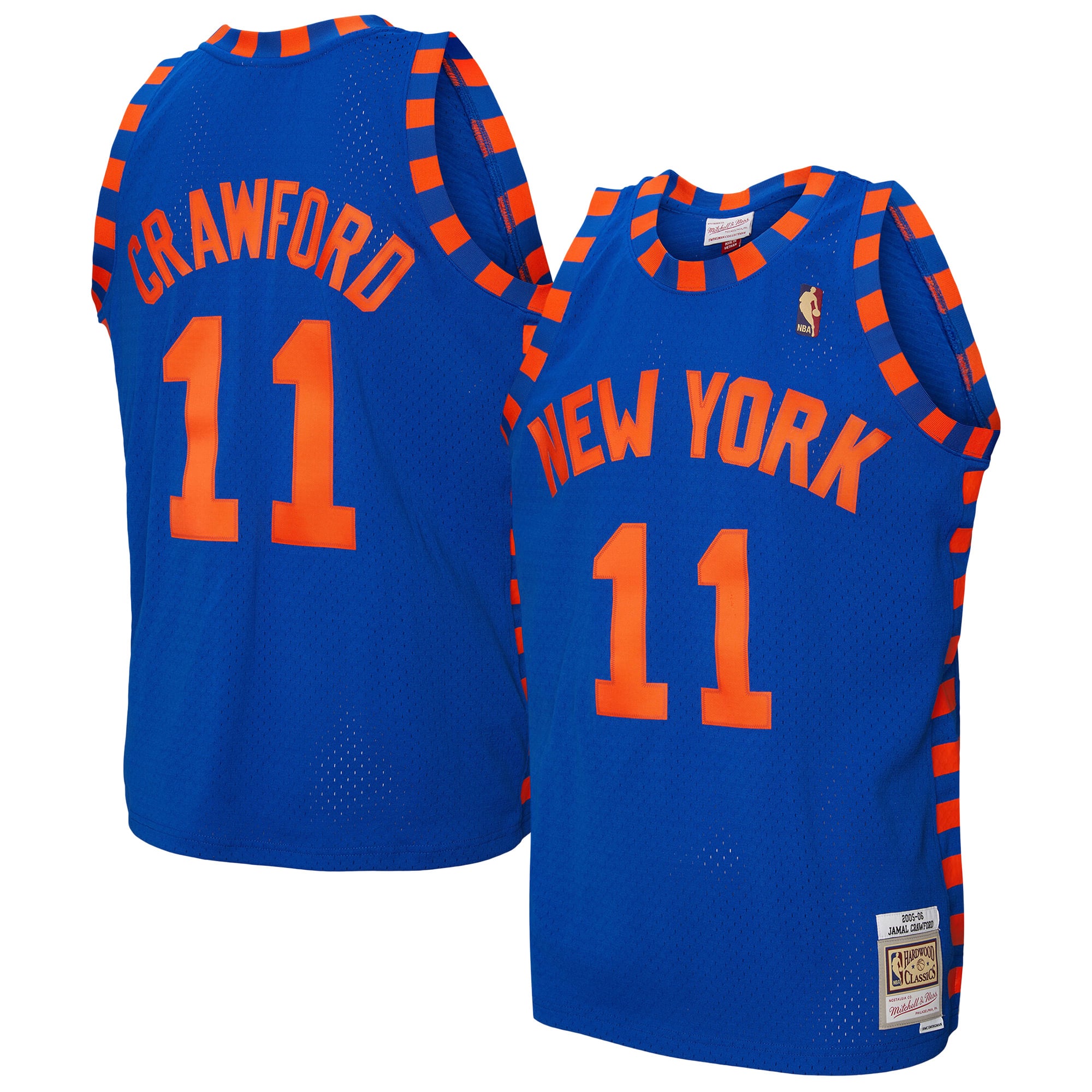 Men's Mitchell & Ness Jamal Crawford Blue New York Knicks 2005/06 Hardwood Classics Swingman Jersey
