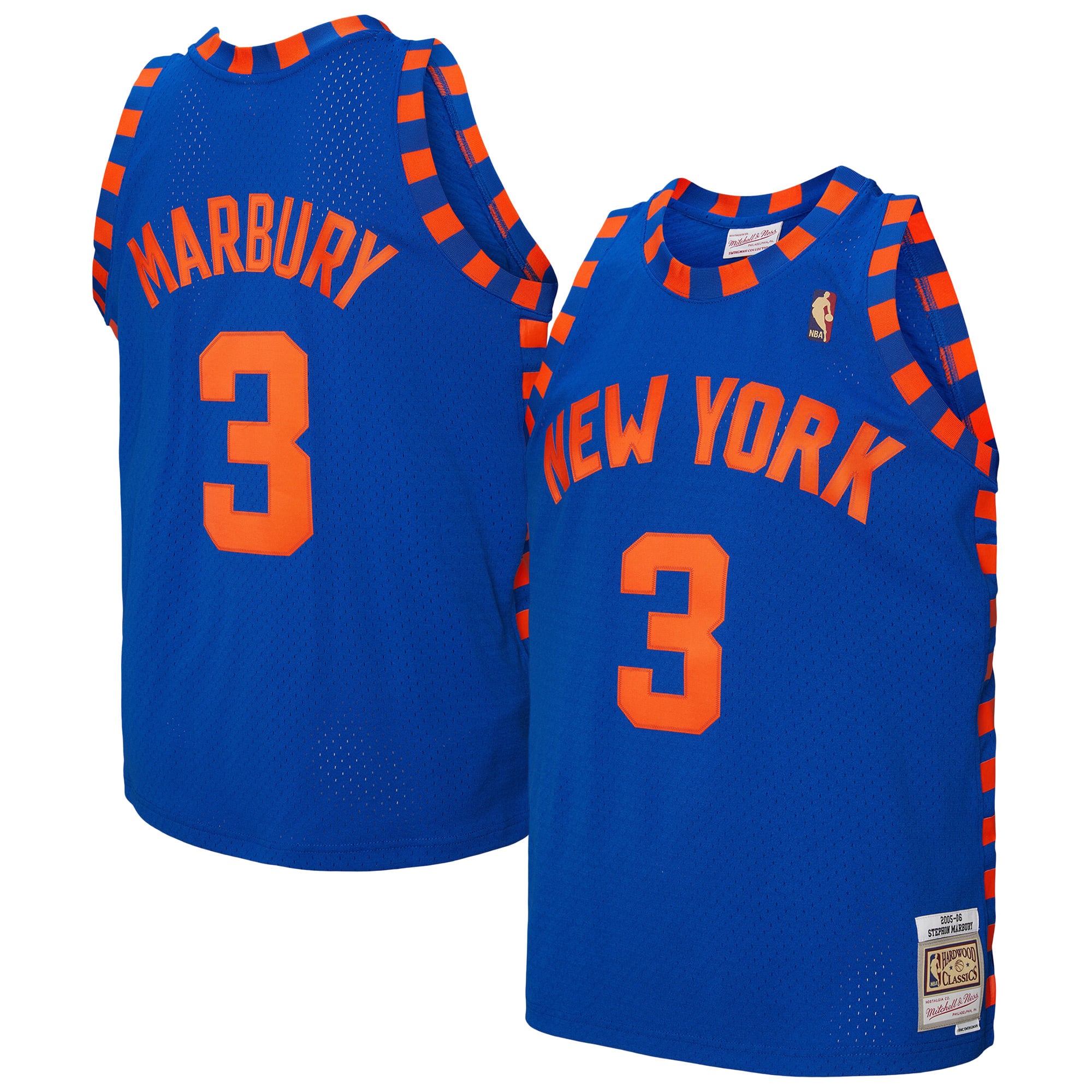 Mitchell & Ness Stephon Marbury Herren-Trikot, blau, New York Knicks, Saison 2005/06, Hardwood Classics Swingman-Trikot
