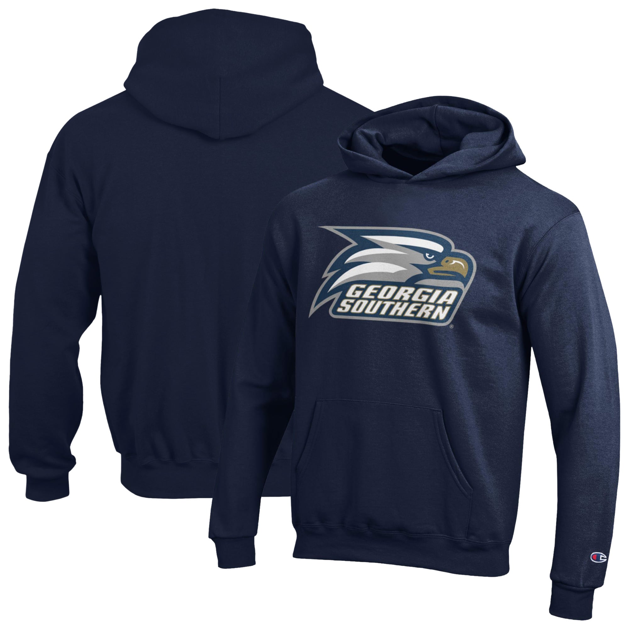 Youth Champion Navy Georgia Southern Eagles Eco Powerblend Pullover Hoodie