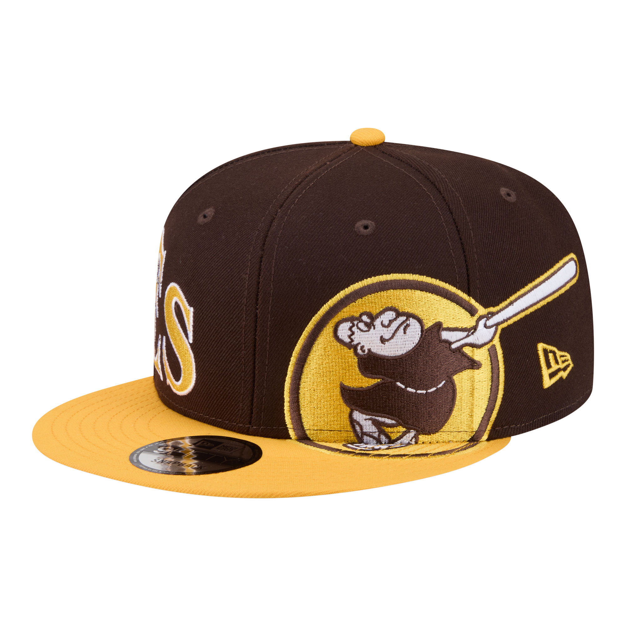 Men's New Era Brown/Gold San Diego Padres Stretched Two-Tone 9FIFTY Adjustable Hat