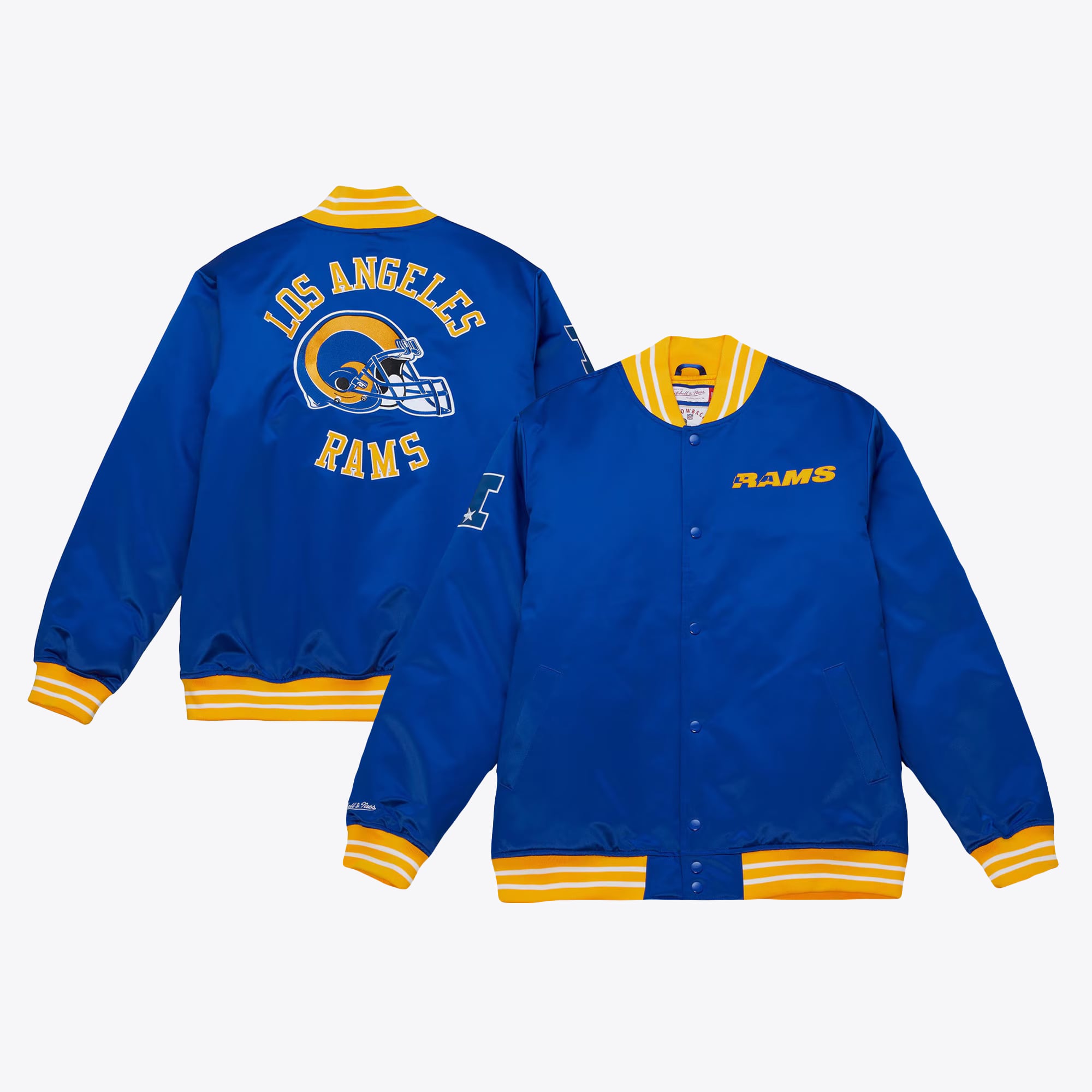 Giacca in raso pesante Mitchell & Ness dei Los Angeles Rams - Uomo