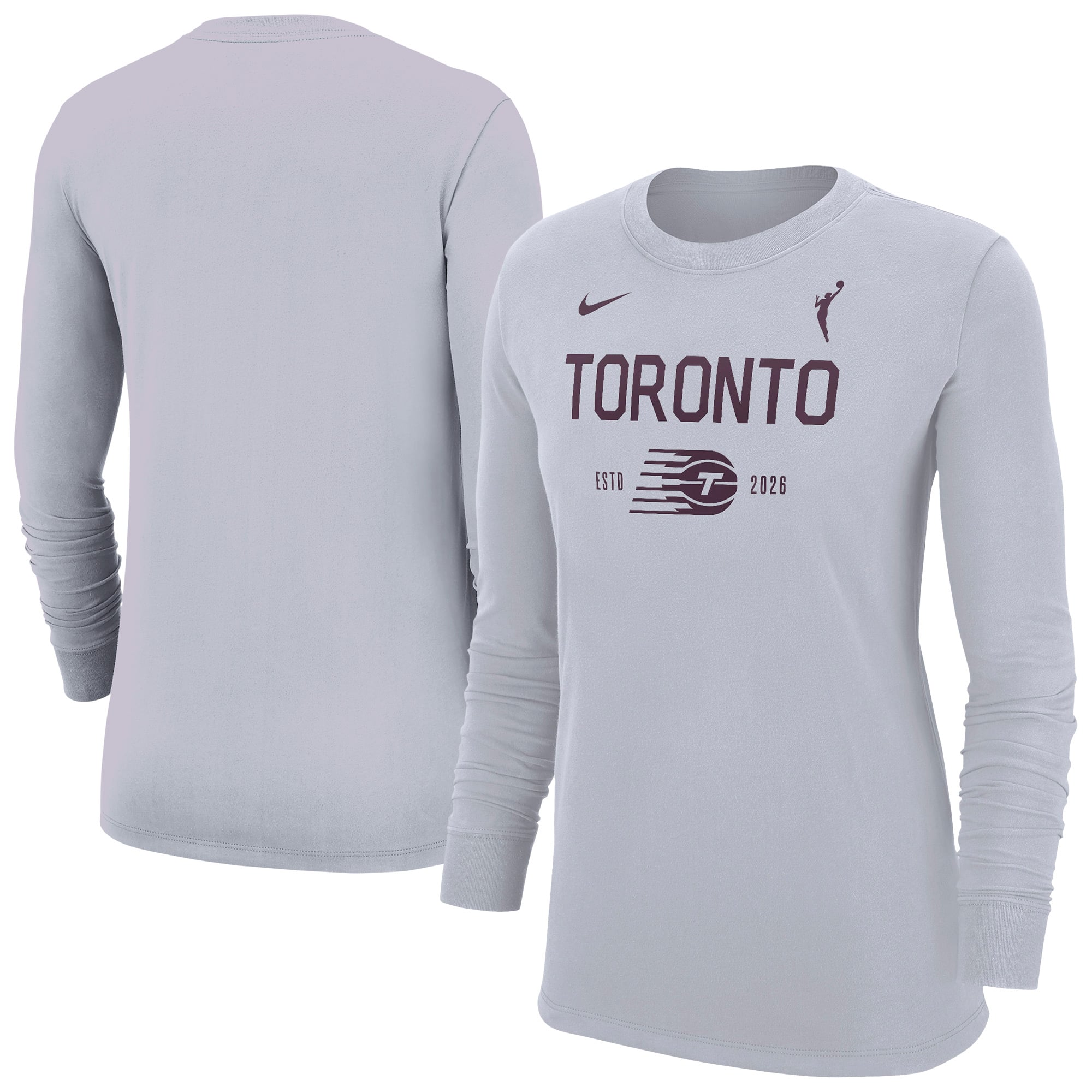 Women's Nike  White Toronto Tempo Long Core Long Sleeve T-Shirt