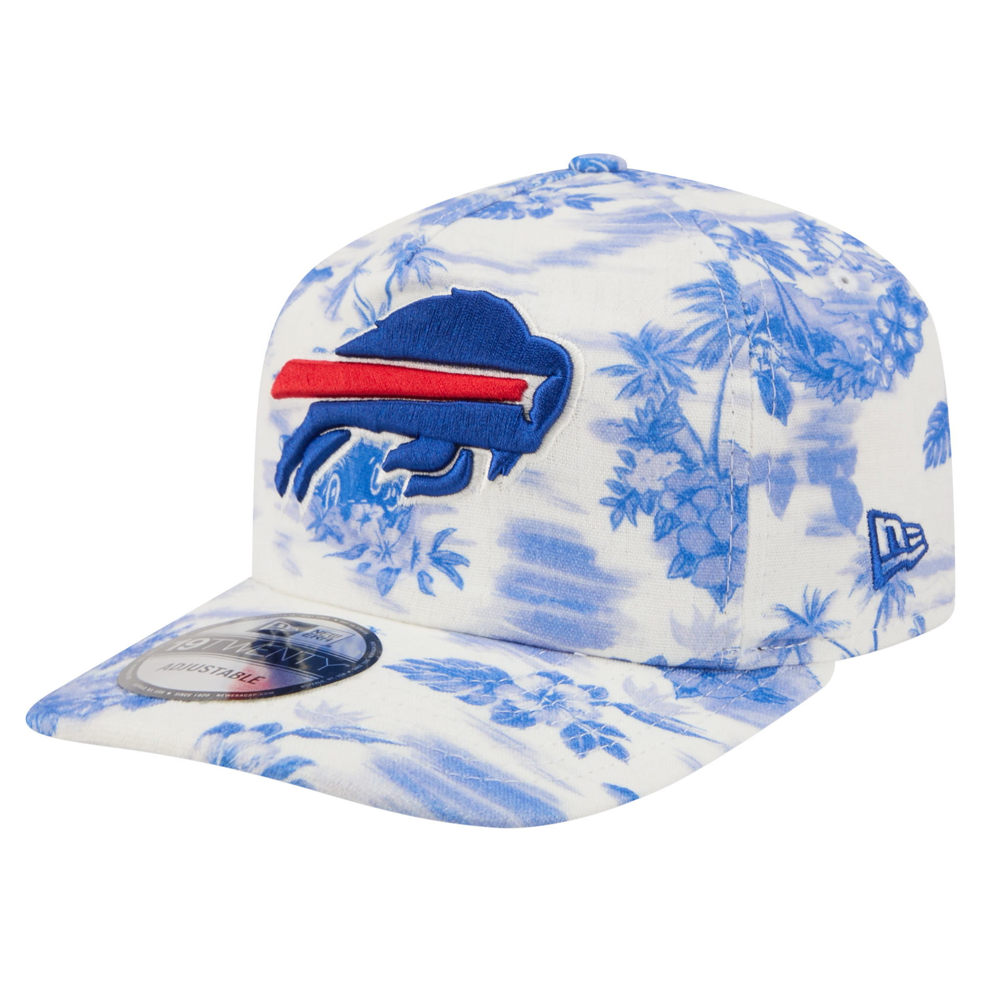 Men's New Era White Buffalo Bills Tropics 19TWENTY Adjustable Hat