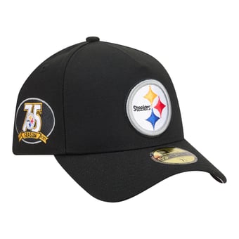 Men's New Era  Black Pittsburgh Steelers A-Frame 59FORTY Fitted Hat
