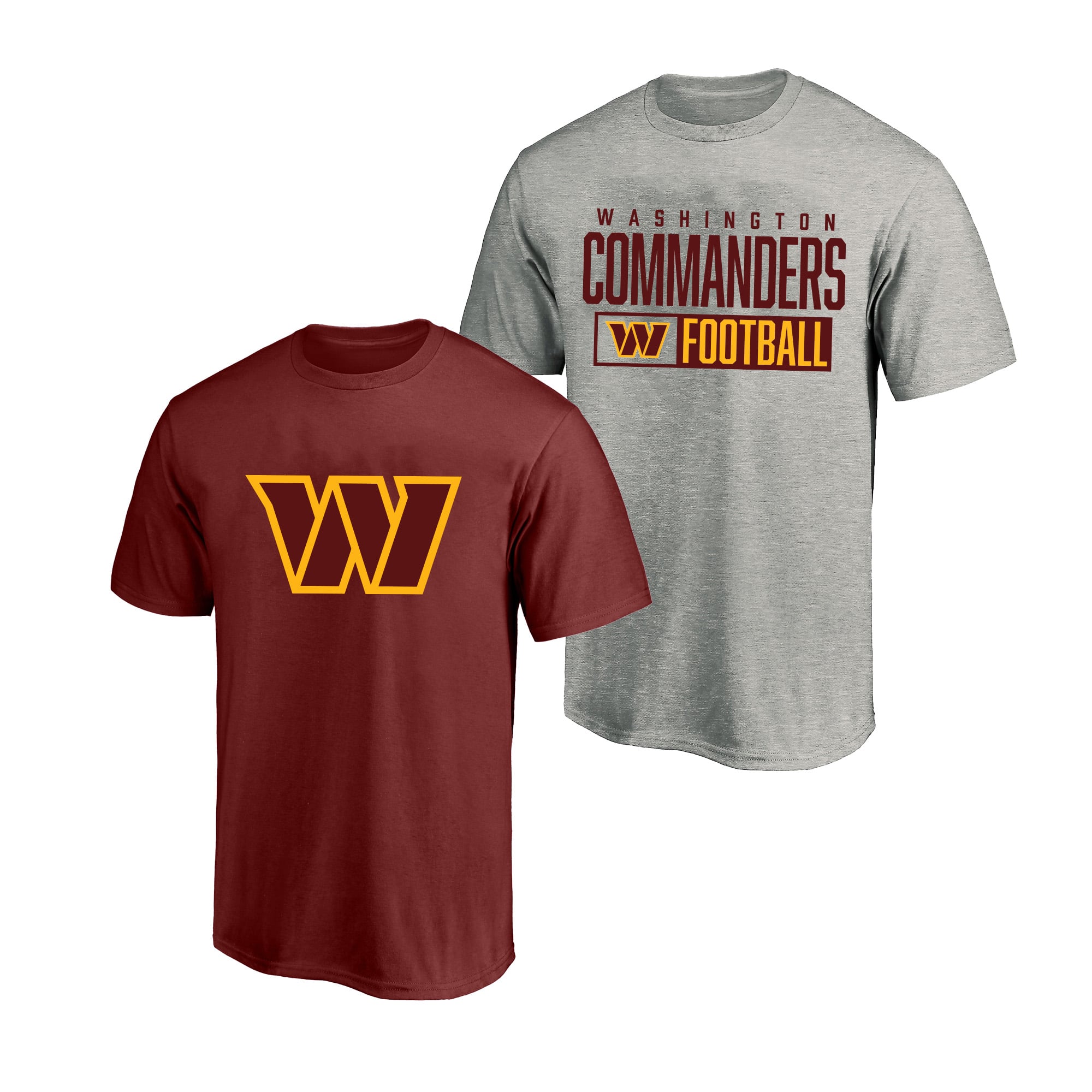 Men's Fanatics  Heather Gray/Burgundy Washington Commanders Big & Tall 2-Pack T-Shirt Set