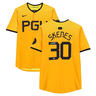 Paul Skenes Pittsburgh Pirates Autographed Gold Nike City Connect Limited Jersey