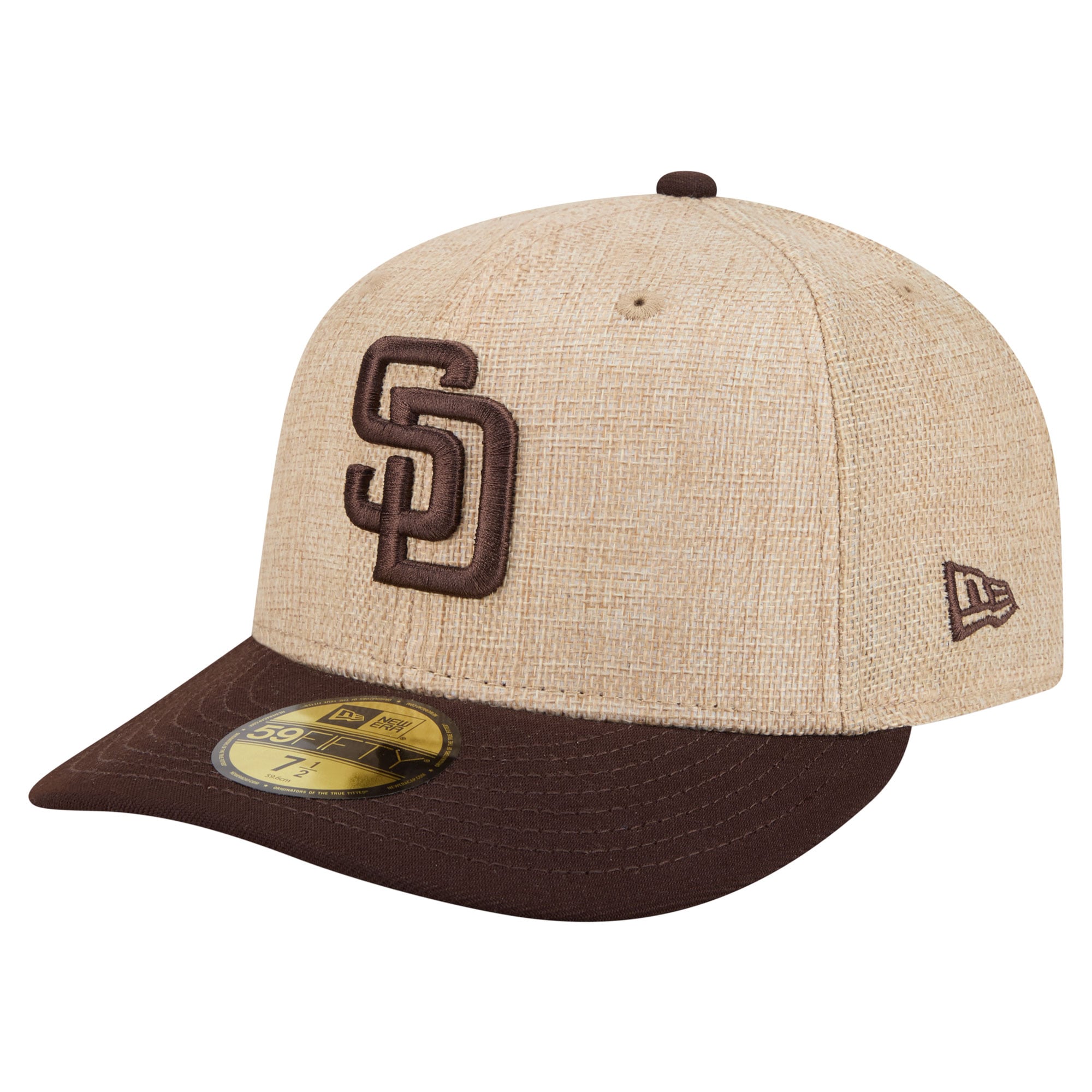 Men's New Era Natural/Brown San Diego Padres Twine 59FIFTY Fitted Hat