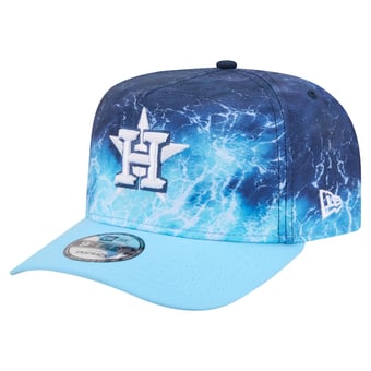 Men's New Era  Light Blue Houston Astros Deep Water Pre-Curved 9FIFTY A-Frame Snapback Hat