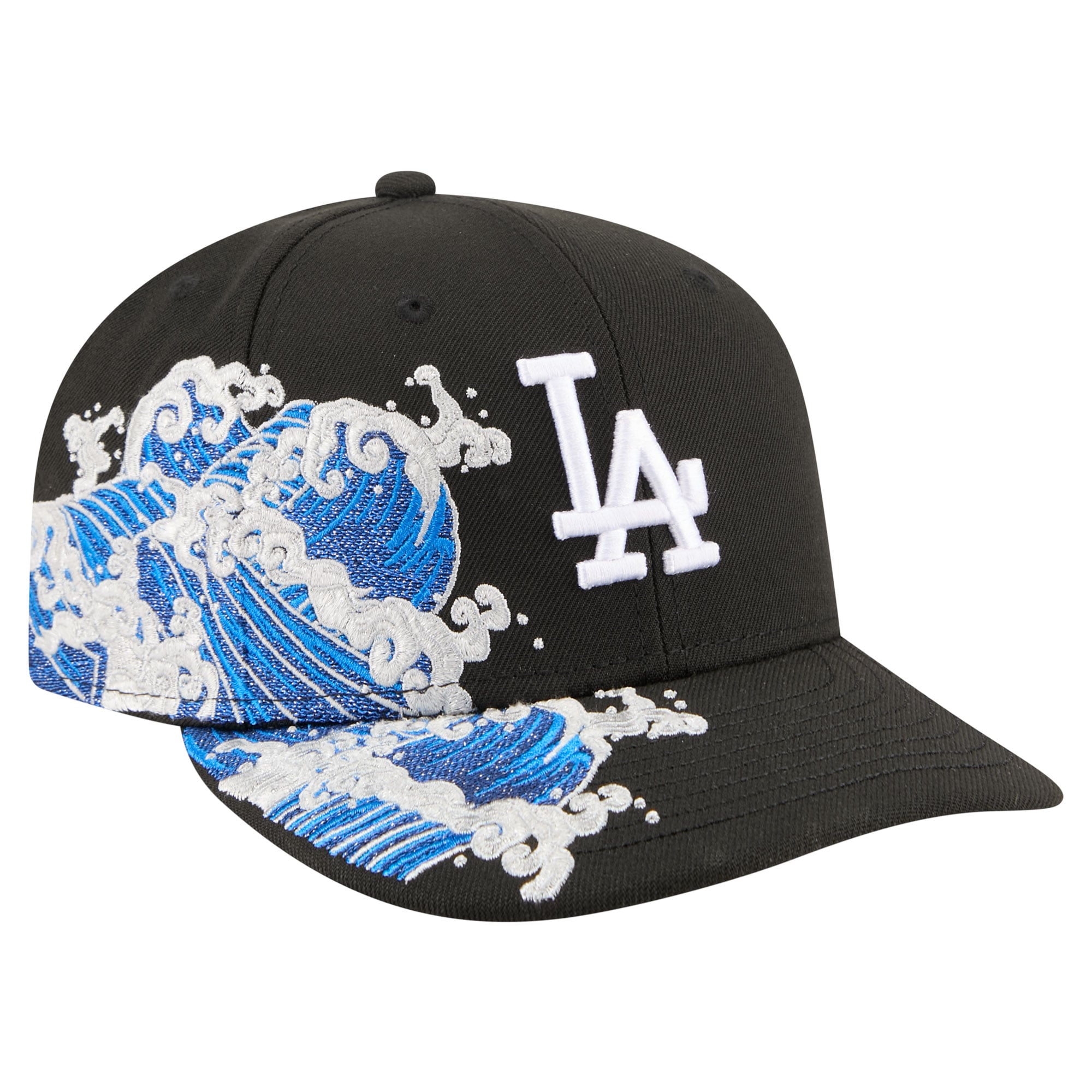 Men's New Era  Black Los Angeles Dodgers Surf 59FIFTY Fitted Hat