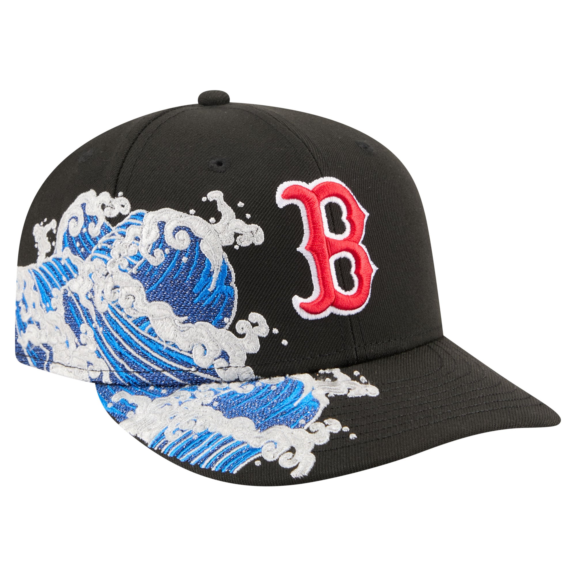 Men's New Era  Black Boston Red Sox Surf 59FIFTY Fitted Hat