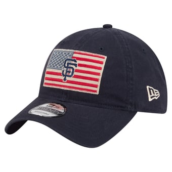 Men's New Era Navy San Francisco Giants Americana Flag 9TWENTY Adjustable Hat