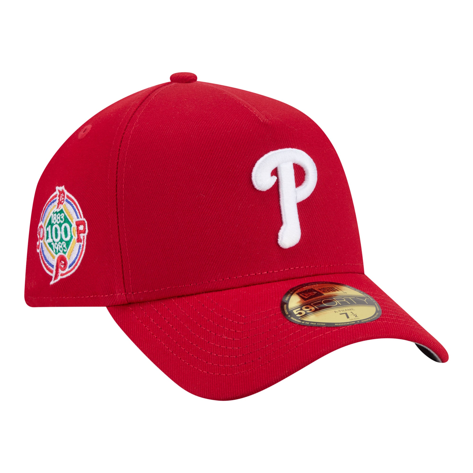 Men's New Era  Red Philadelphia Phillies A-Frame 59FORTY Fitted Hat