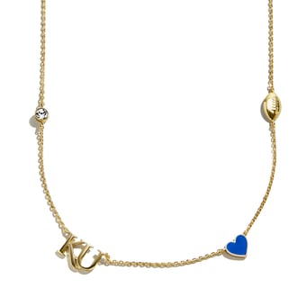 BaubleBar Kansas Jayhawks Delicate Spaced Charm Necklace