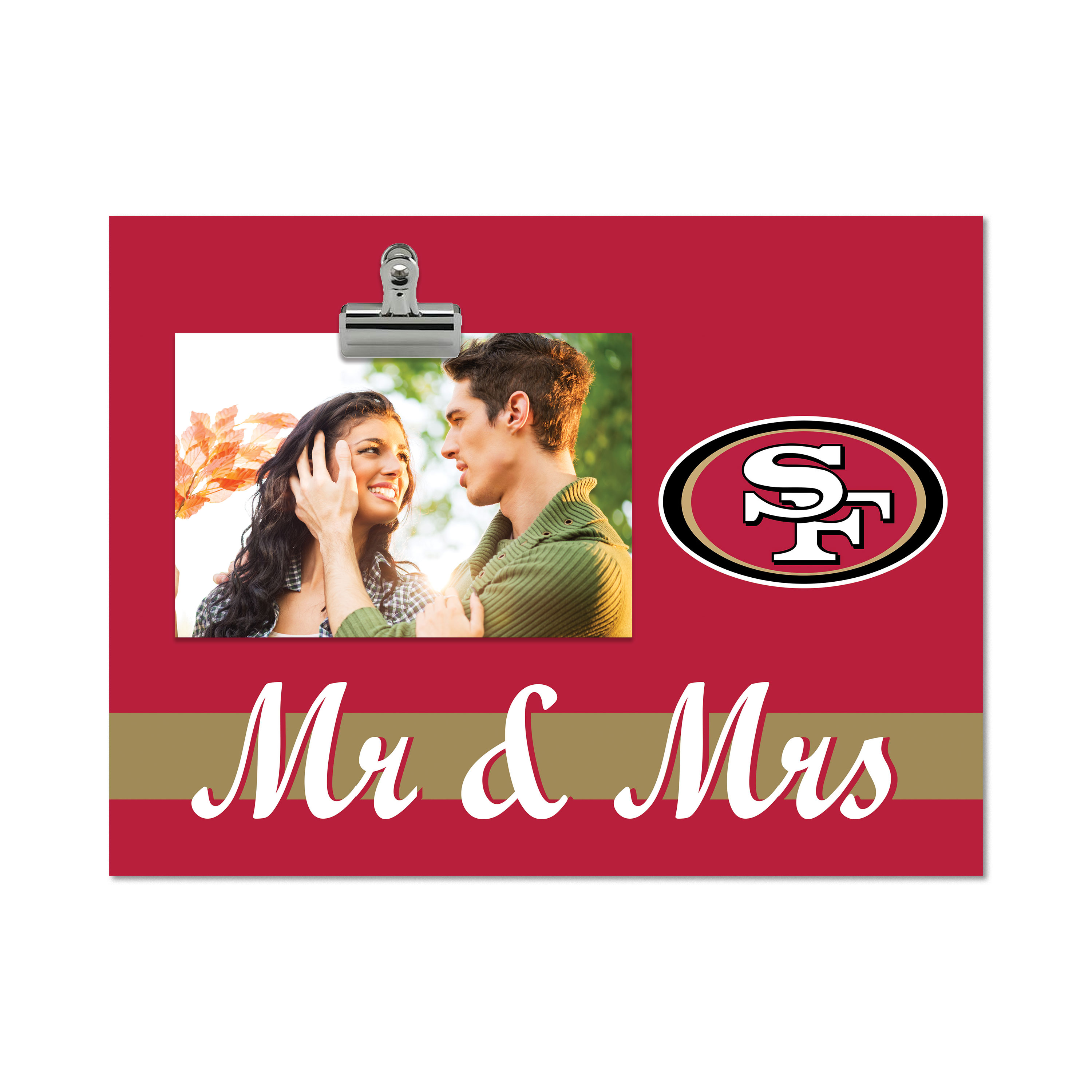 San Francisco 49ers 8" x 10.5" Briteline Mr & Mrs Clip Frame