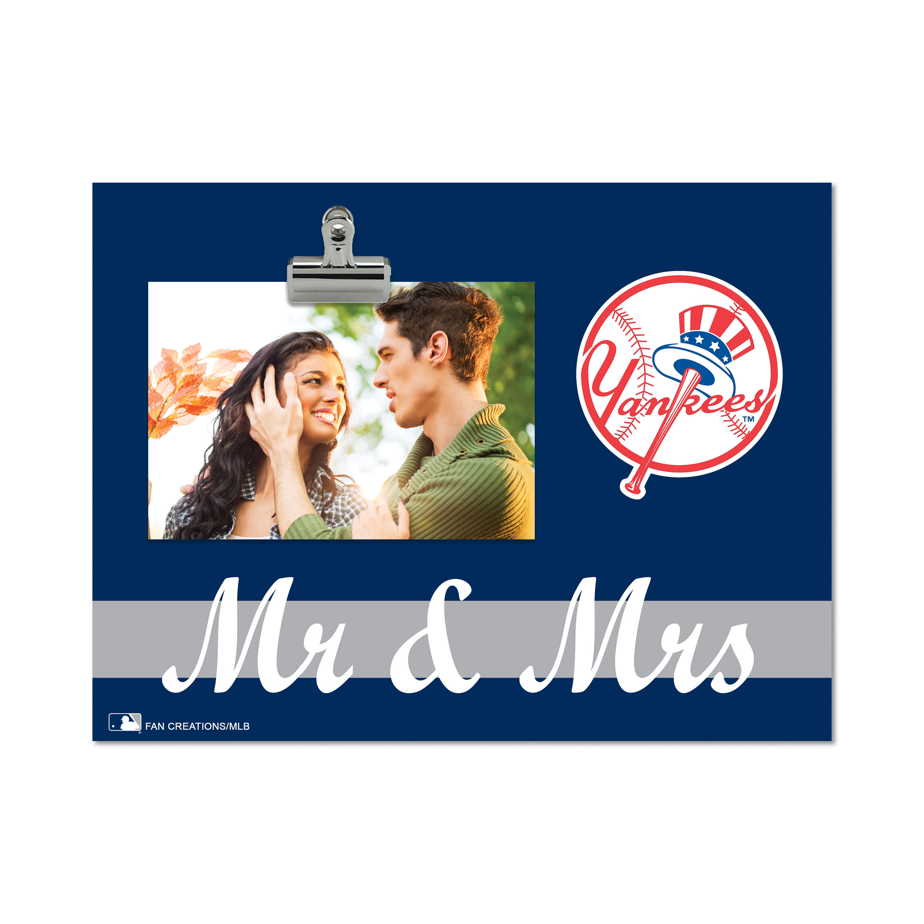 New York Yankees 8" x 10.5" Briteline Mr & Mrs Clip Frame
