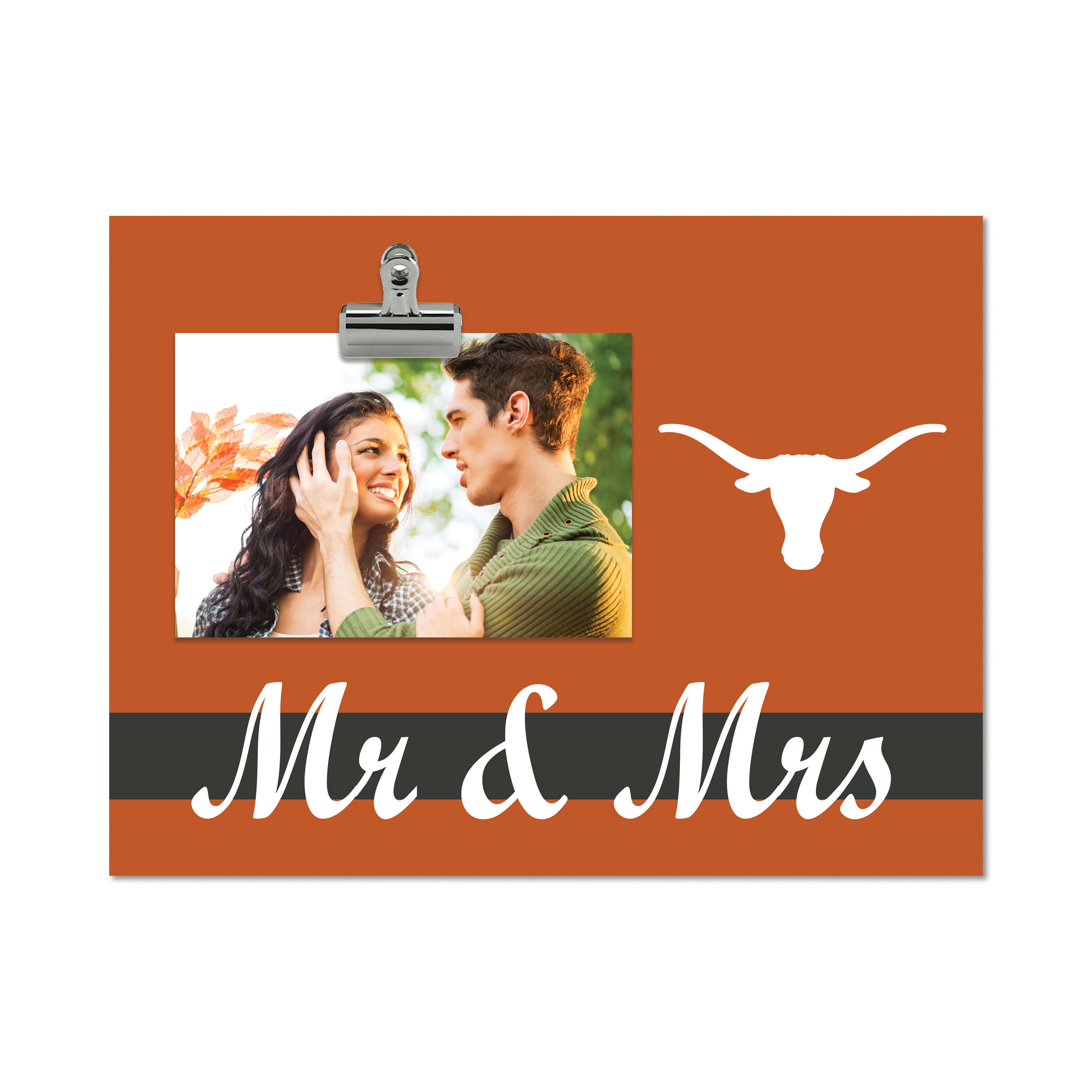 Texas Longhorns 8" x 10.5" Briteline Mr & Mrs Clip Frame