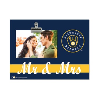Milwaukee Brewers 8" x 10.5" Briteline Mr & Mrs Clip Frame