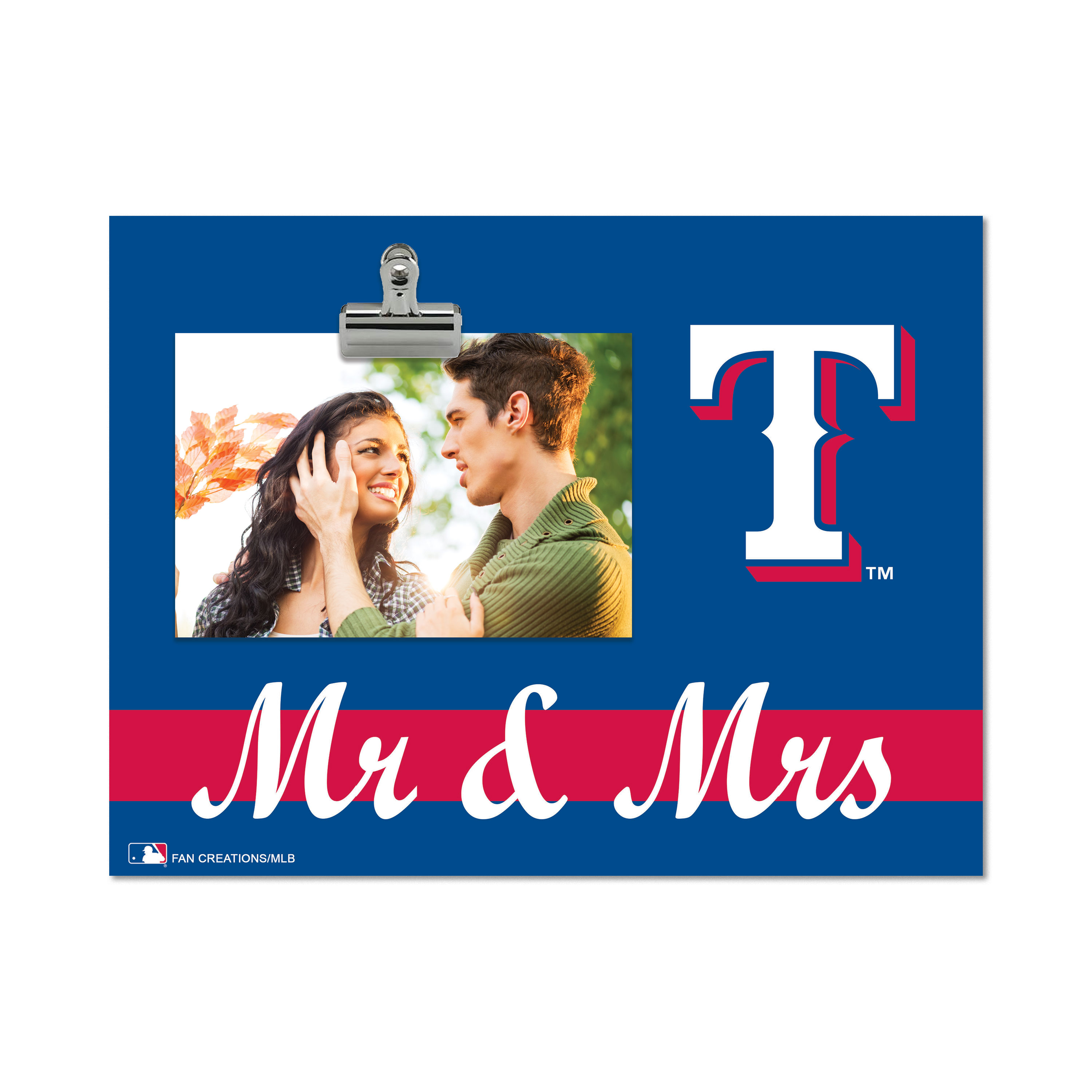 Texas Rangers 8" x 10.5" Briteline Mr & Mrs Clip Frame