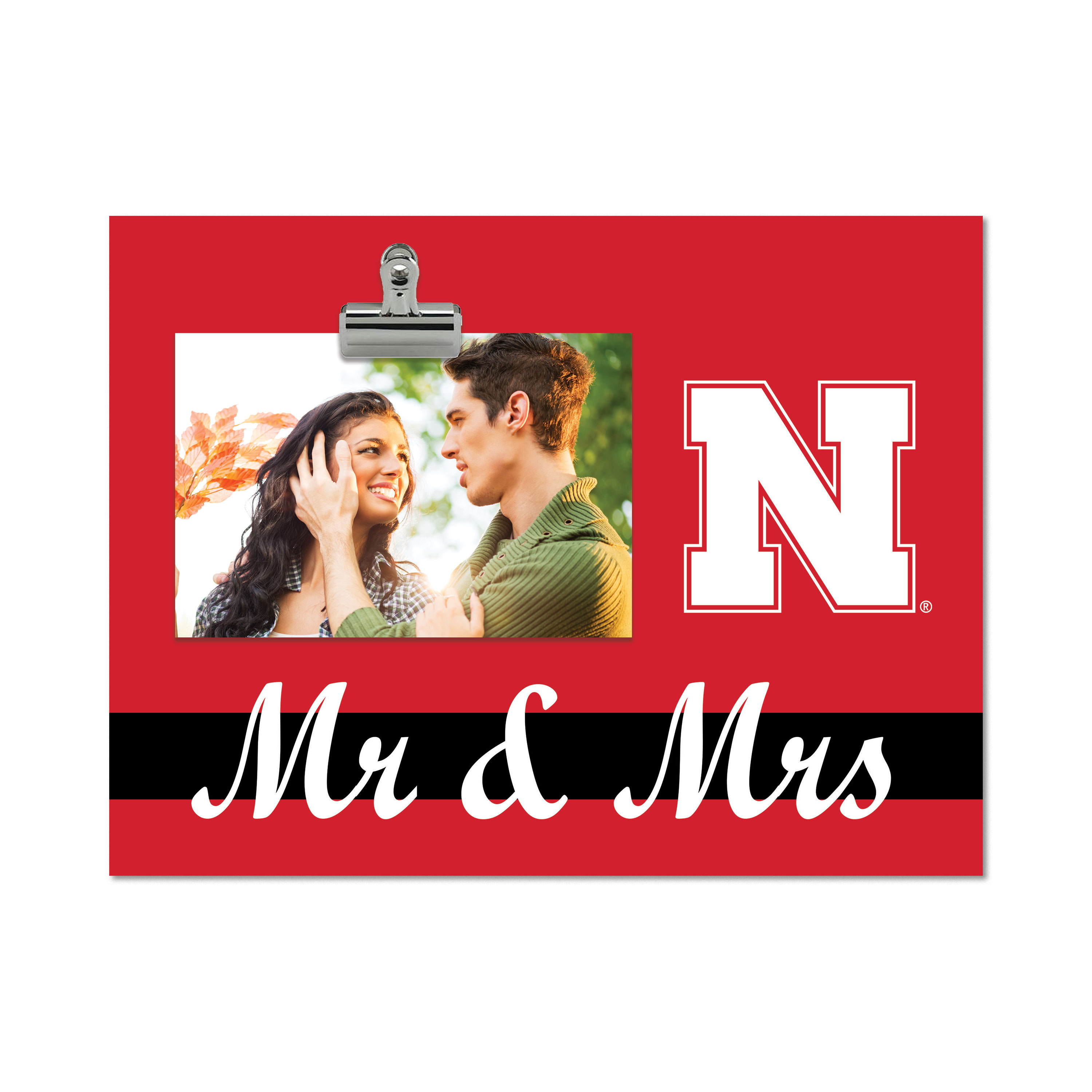 Nebraska Huskers 8" x 10.5" Briteline Mr & Mrs Clip Frame