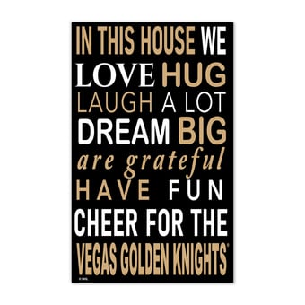 Vegas Golden Knights 11" x 19" Briteline In This House Sign