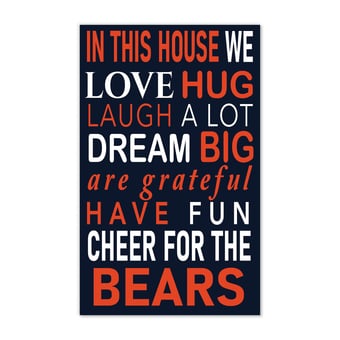 Chicago Bears 11" x 19" Briteline In This House Sign