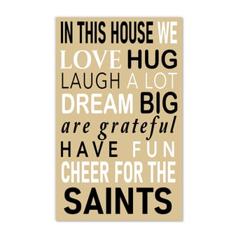 New Orleans Saints 11" x 19" Briteline In This House Sign