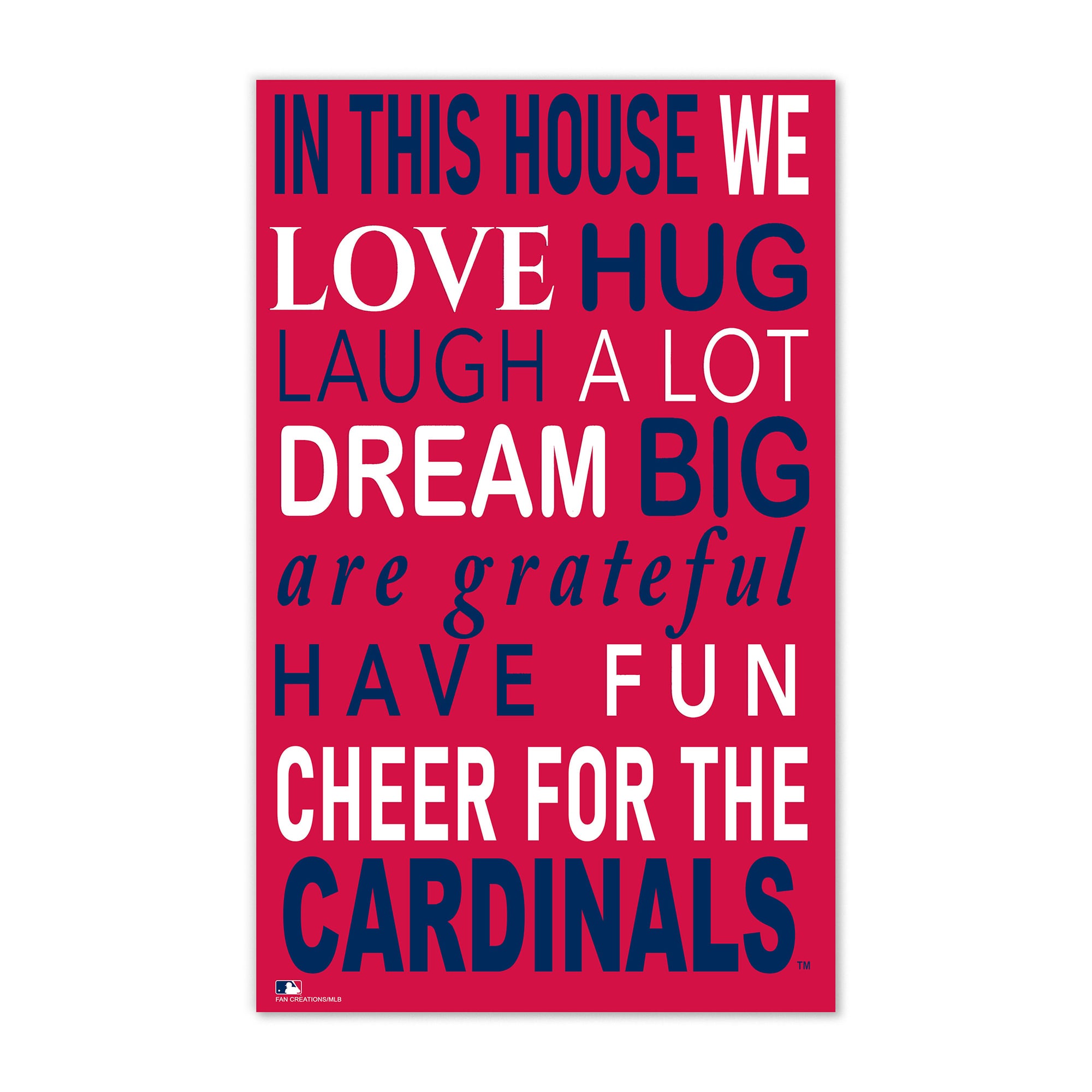 St. Louis Cardinals 11" x 19" Briteline In This House Sign
