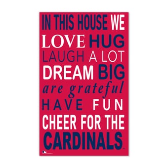 St. Louis Cardinals 11" x 19" Briteline In This House Sign