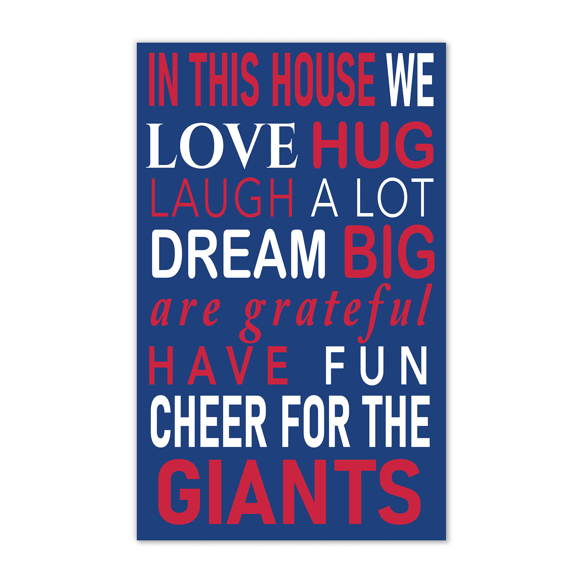 New York Giants 11″ x 19″ Briteline In This House Sign New York Giants 11″ x 19″ Briteline In This House Sign