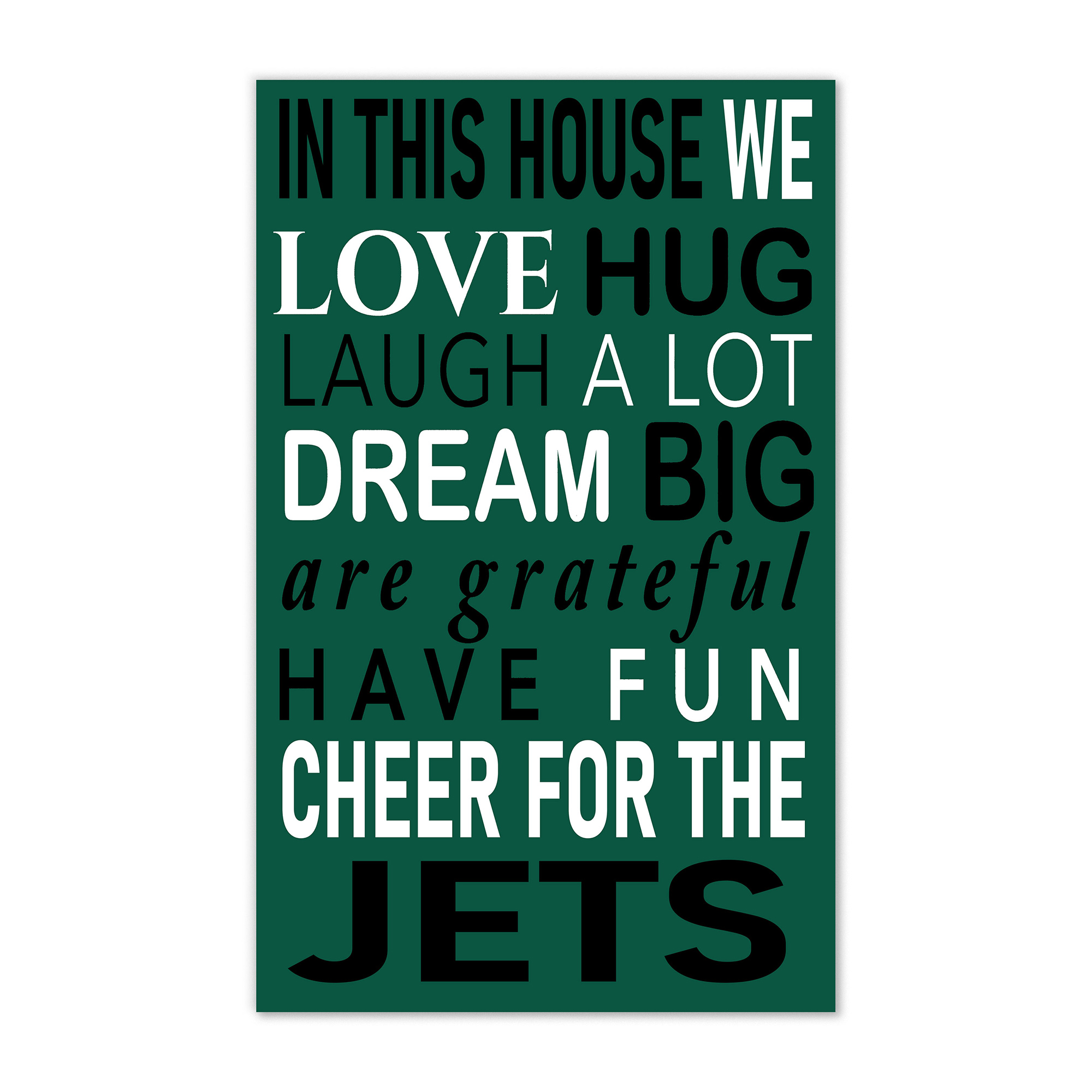 New York Jets 11" x 19" Briteline In This House Sign