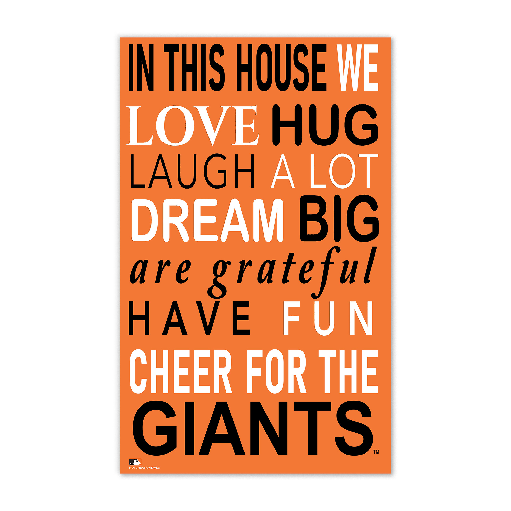 San Francisco Giants 11" x 19" Briteline In This House Sign