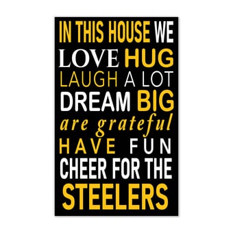 Pittsburgh Steelers 11" x 19" Briteline In This House Sign