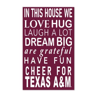 Texas A&M Aggies 11" x 19" Briteline In This House Sign