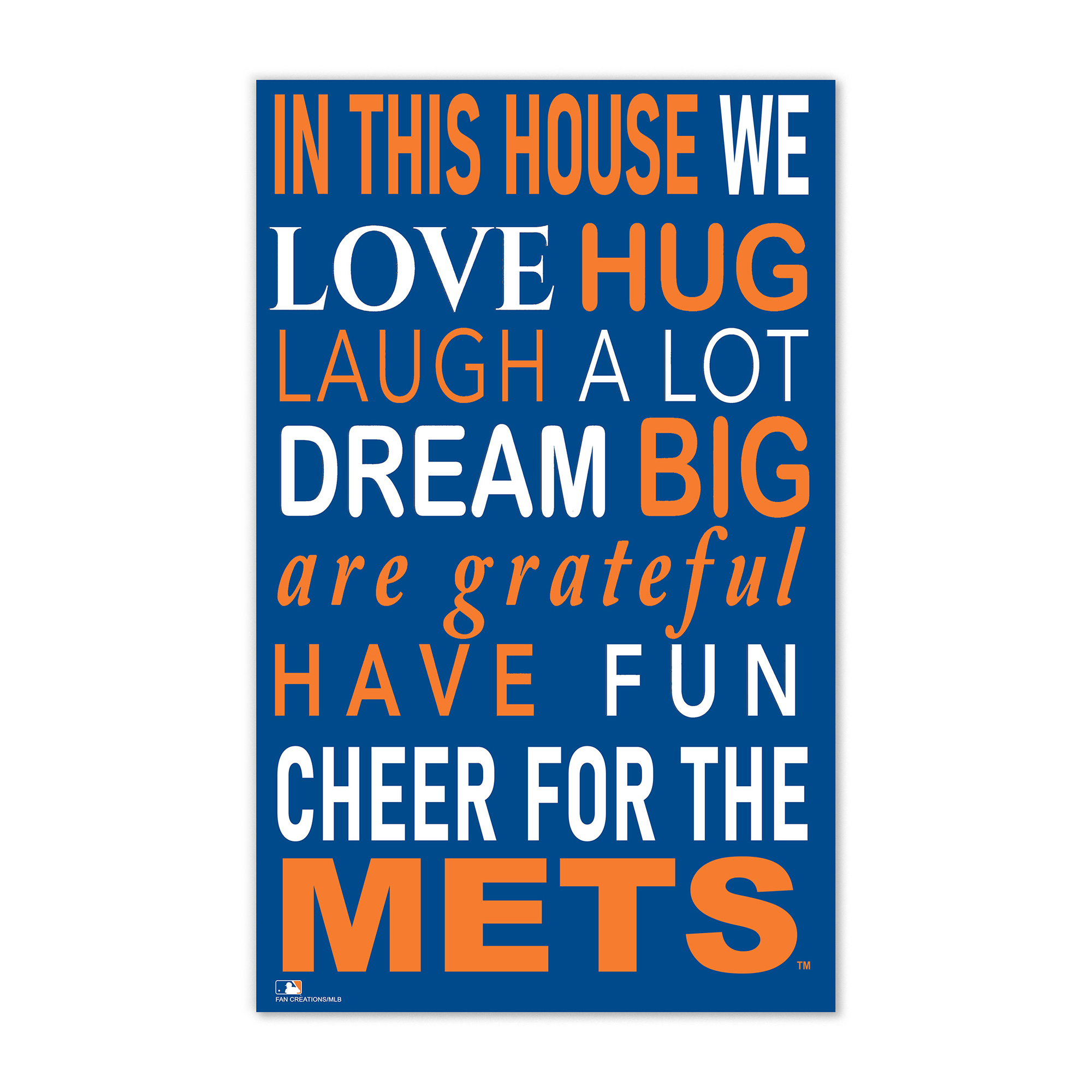 New York Mets 11" x 19" Briteline In This House Sign