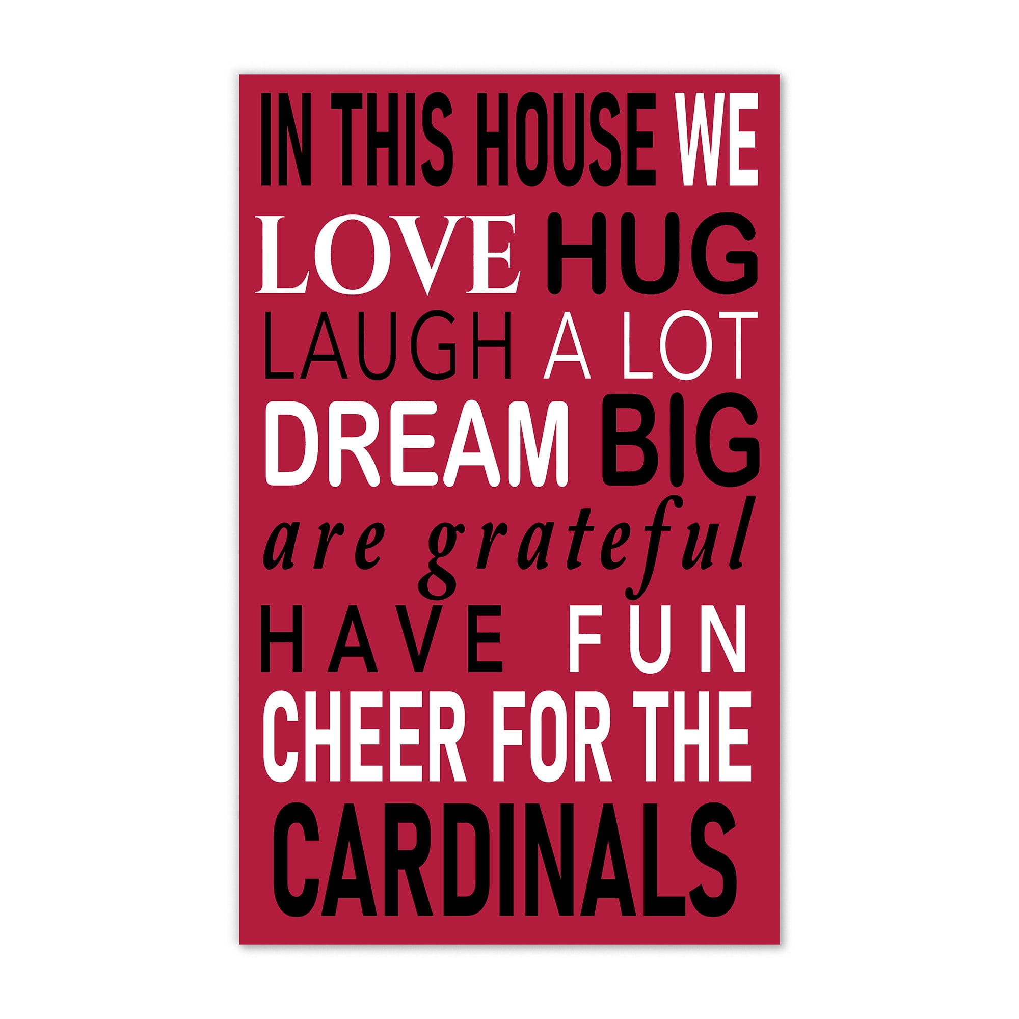 Arizona Cardinals 11" x 19" Briteline In This House Sign