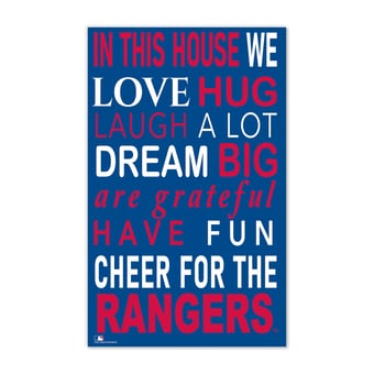 Texas Rangers 11" x 19" Briteline In This House Sign